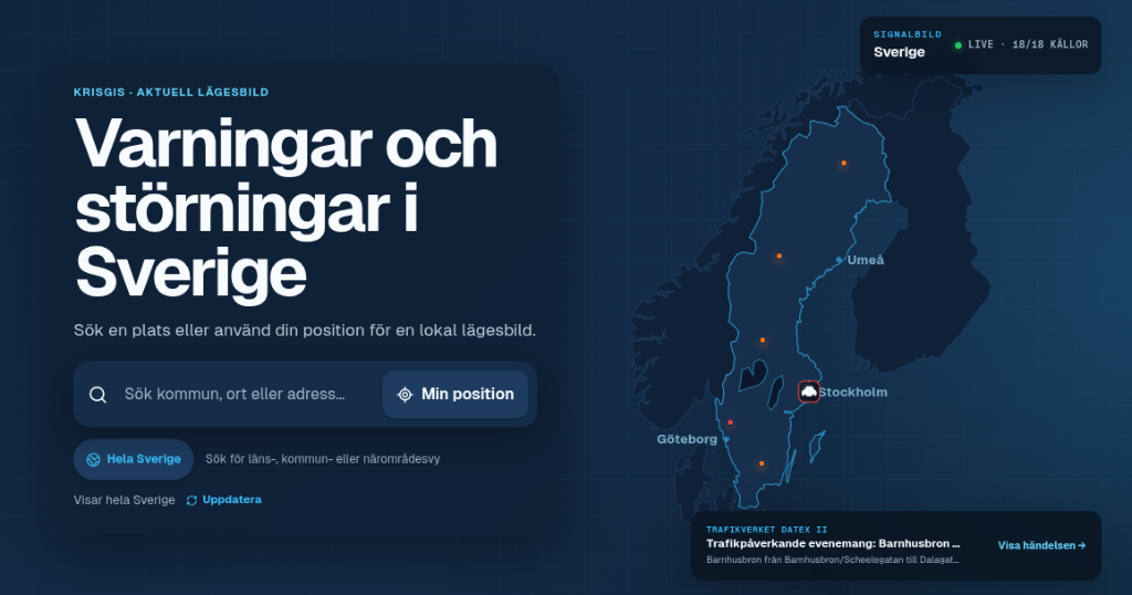 KrisGIS – samlad geografisk krislägesbild